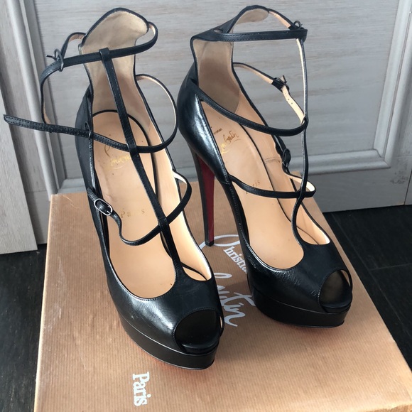 Authentic Christian Louboutin Sistoerless 150 Shiny Calf - Picture 2 of 9